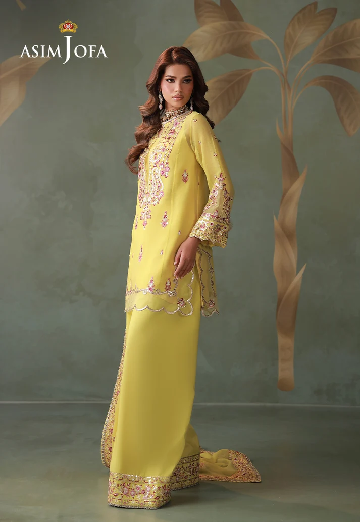 AJULD-06 Embroidered Chiffon Unstitched 3 Pcs - Image 5