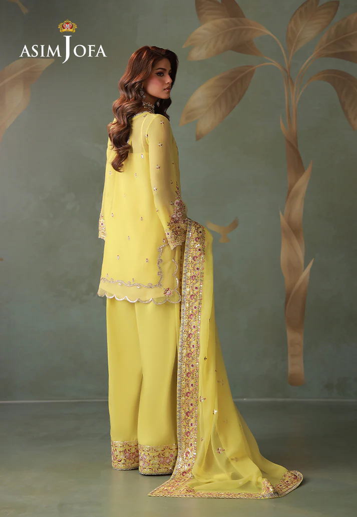AJULD-06 Embroidered Chiffon Unstitched 3 Pcs - Image 4