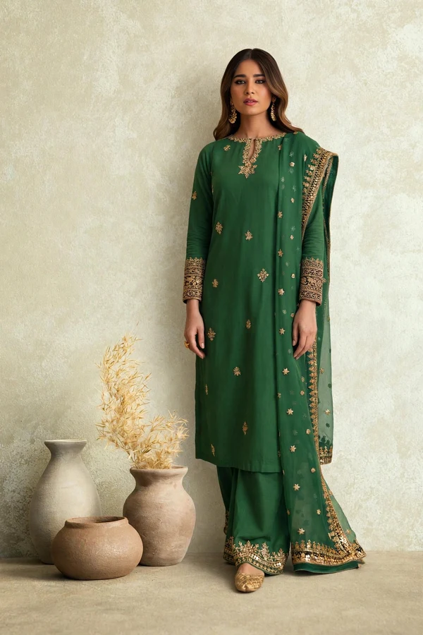 Green Zareen Lawn Suit
